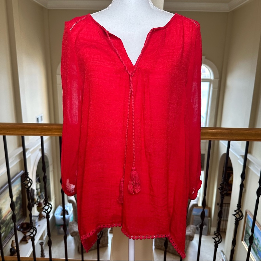 Bobeau, Rose Red Tunic, Size M